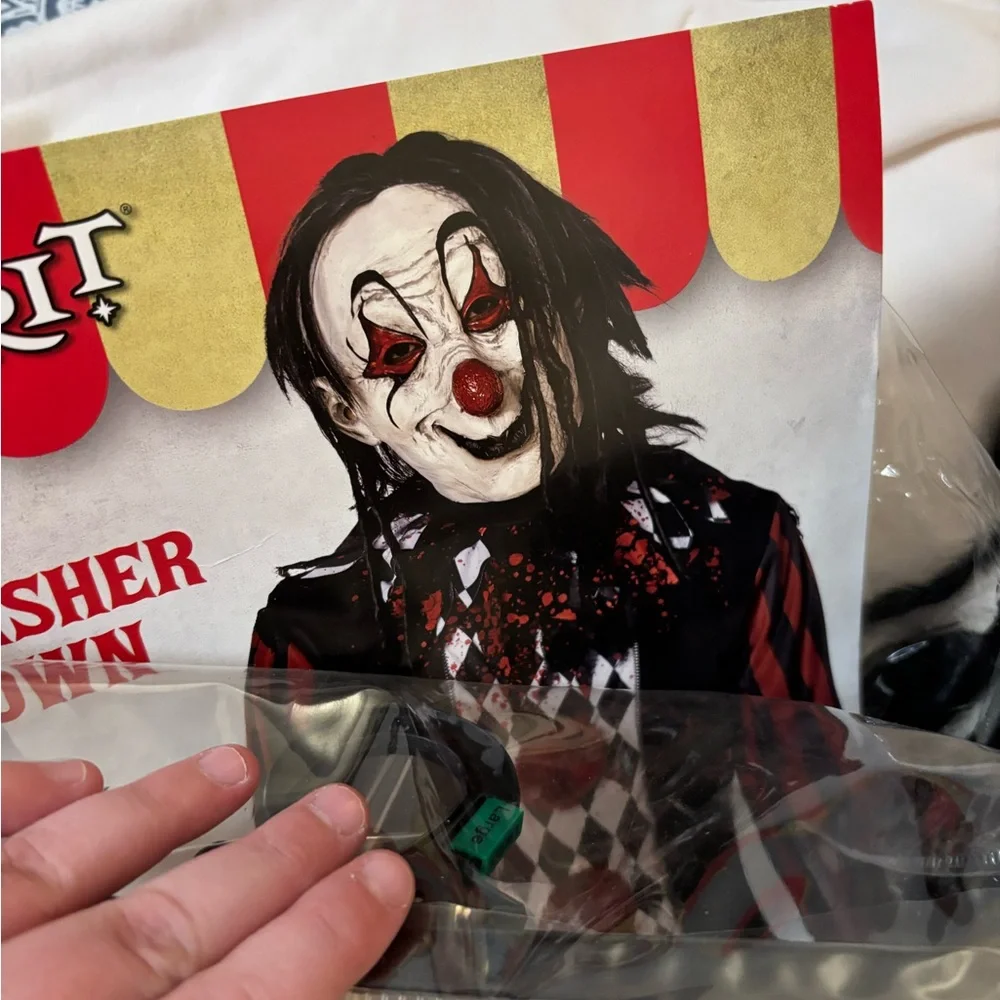 Spirit Clown Mask with Red and Black Accents